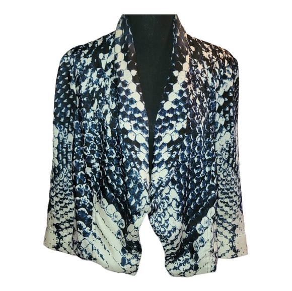 INC Silk Snake Open Front Drape Lightweight Jacket large - Picture 2 of 5